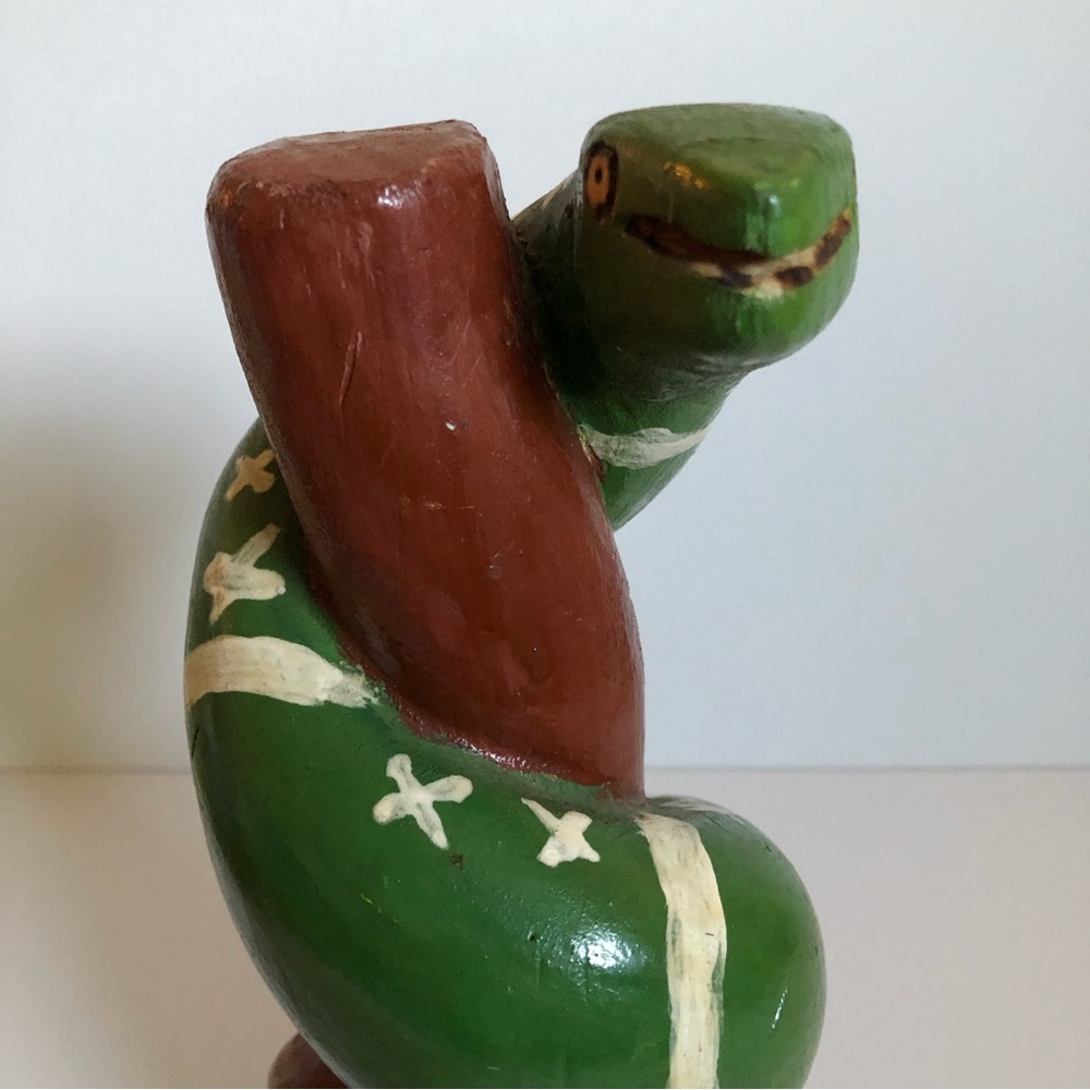 Amazing vintage folk art snake figure papier mâche? composite? primitive - Picture 9 of 13